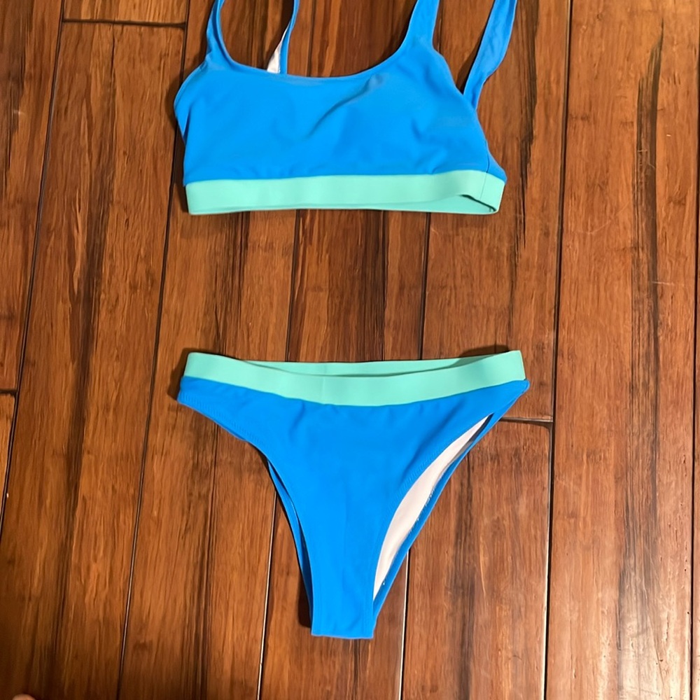 Blue swimsuit